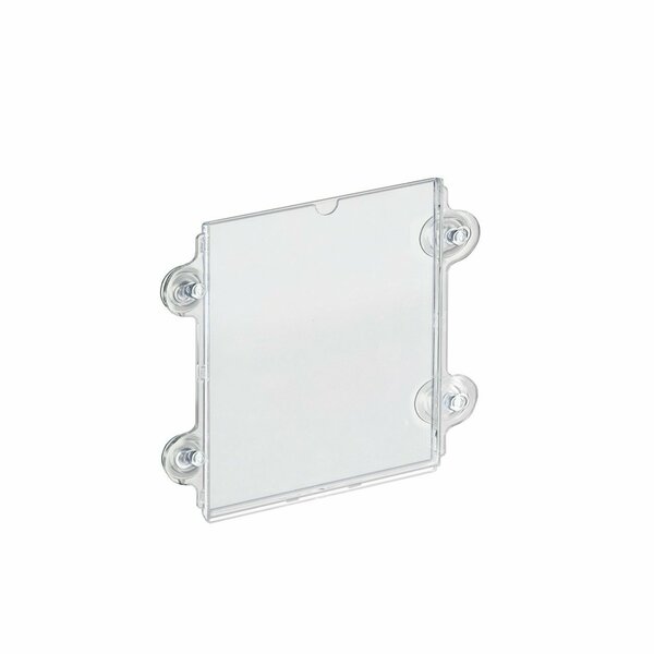 Azar Displays Clear Acrylic Window/Door Sign Holder Frame with Suction Cups 8.5''W x 11''H, 10PK 106614-10PK